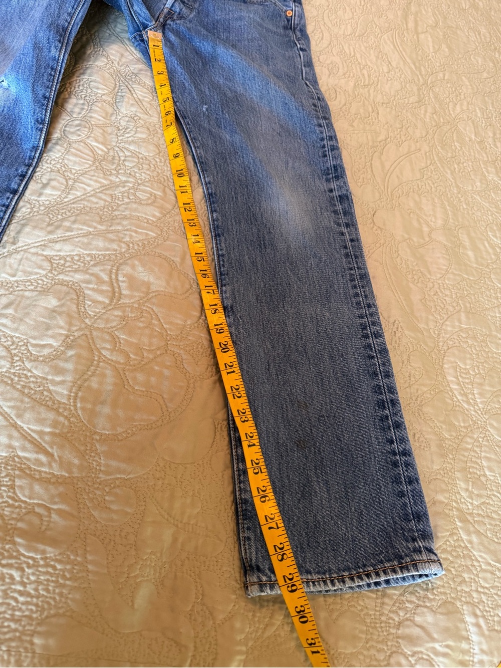 Vintage Levi’s 501 Button Fly Jeans Distressed Grunge 90s Straight Leg USA - Picture 11 of 13
